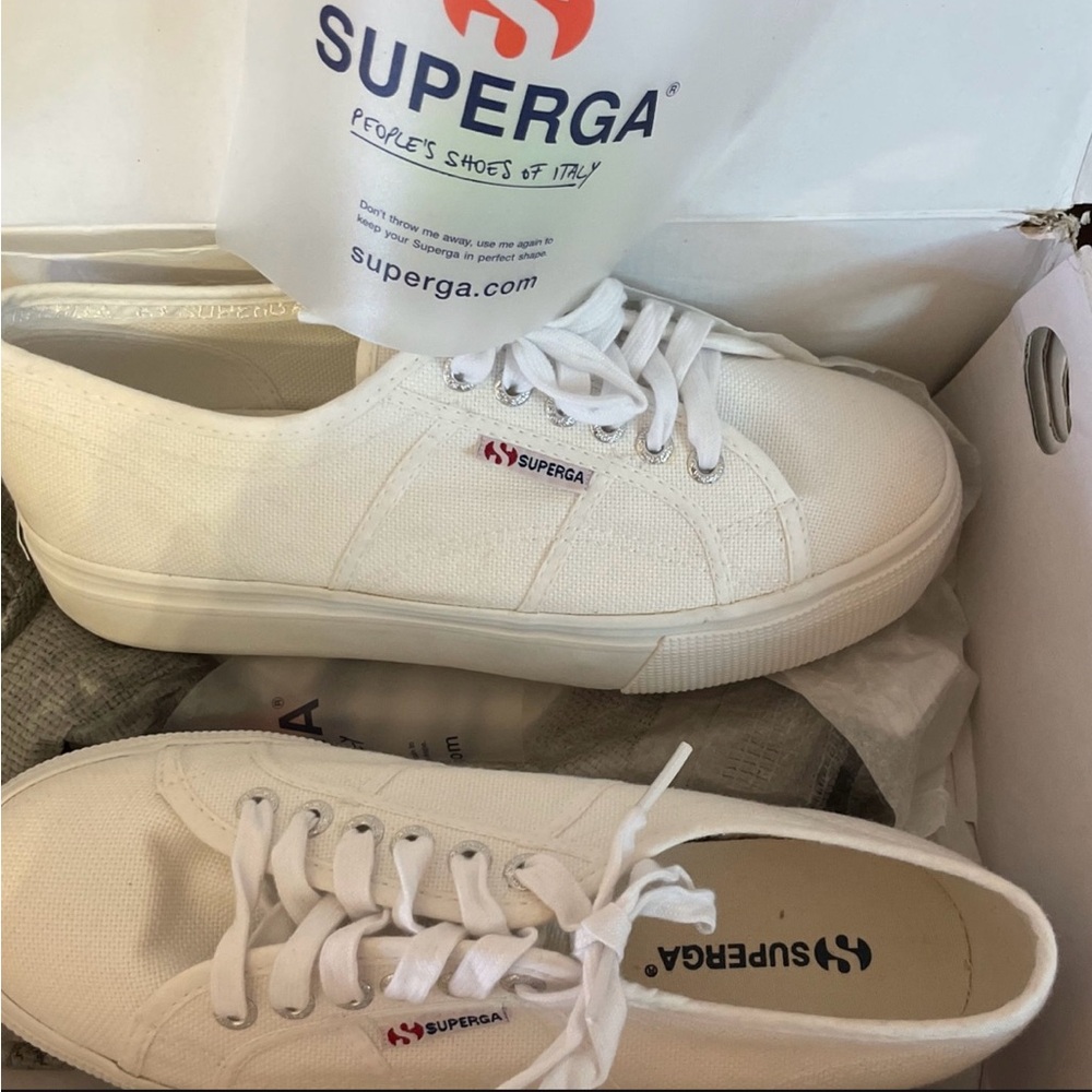 Superga Classic White Sneakers